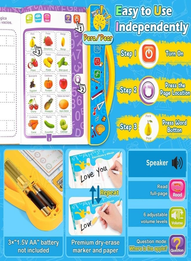 LAALIYA Kids Interactive Sound Book | Touch & Play Musical Learning Book with ABC, Words, Rhymes, Animal Sounds & Activities | Educational Talking Book for Toddlers Ages 1-5 | Preschool Learning Toy - Image 2